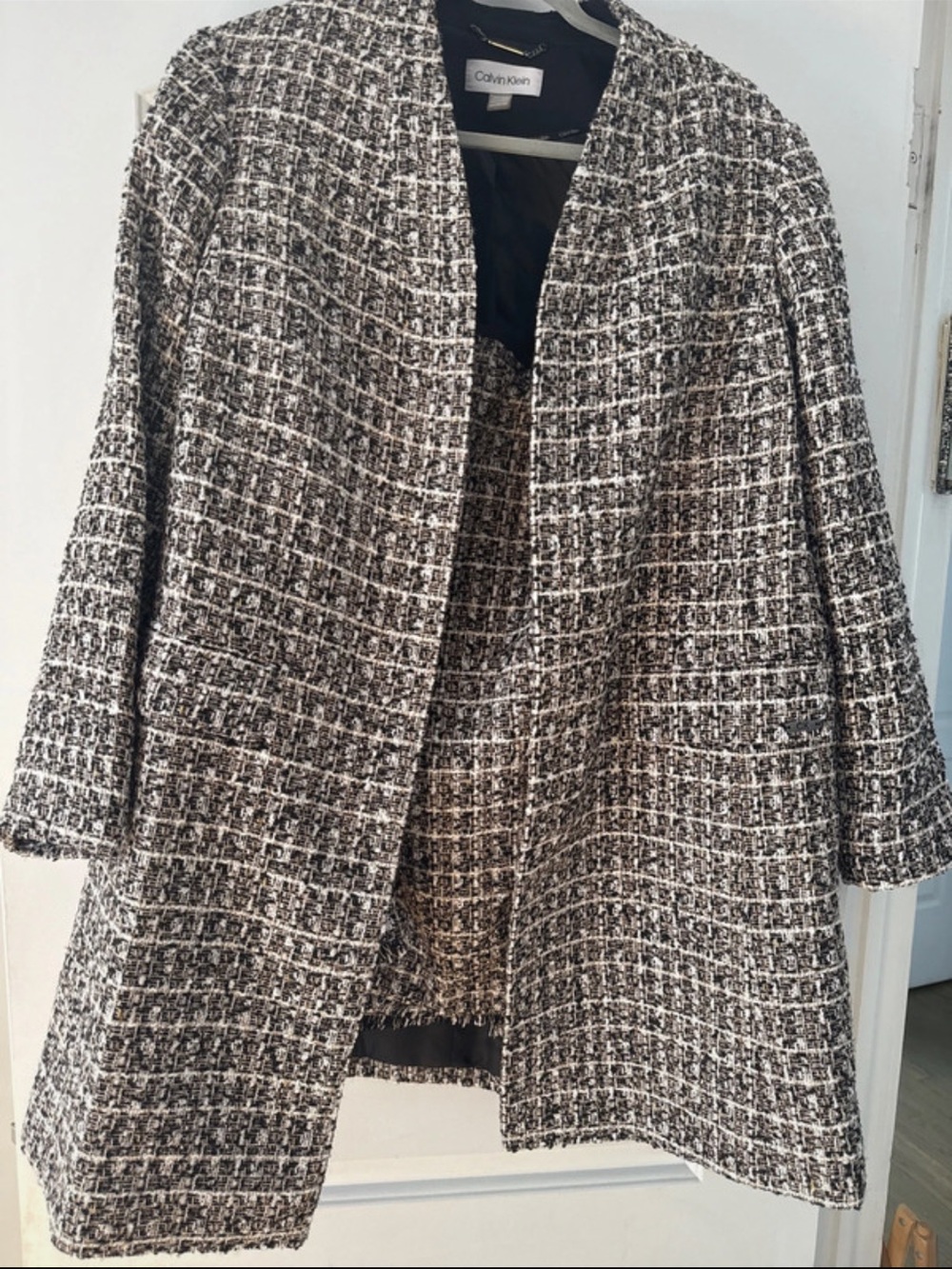 Calvin Klein Brown Tweed skirt suit